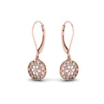 Load image into Gallery viewer, milgrain-flower-round-diamond-dangle-earring-in-rose-gold-FD-EAR67993-NL-RG.jpg
