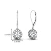 Load image into Gallery viewer, milgrain-flower-round-diamond-dangle-earring-in-white-gold-FD-EAR67993-NL-WG.jpg