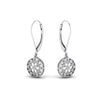 Load image into Gallery viewer, milgrain-flower-round-diamond-dangle-earring-in-white-gold-FD-EAR67993-NL-WG.jpg