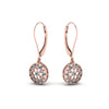 Load image into Gallery viewer, milgrain-flower-round-diamond-dangle-earring-with-blue-topaz-in-rose-gold-FD-EAR67993GICBLTO-NL-RG.jpg
