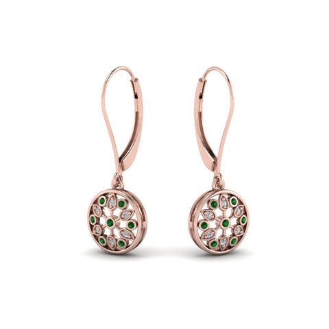 milgrain-flower-round-diamond-dangle-earring-with-emerald-in-rose-gold-FD-EAR67993GEMGR-NL-RG.jpg