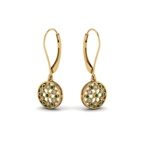 milgrain-flower-round-diamond-dangle-earring-with-emerald-in-yellow-gold-FD-EAR67993GEMGR-NL-YG.jpg