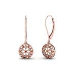 Load image into Gallery viewer, milgrain-flower-round-diamond-dangle-earring-with-orange-sapphire-in-rose-gold-FD-EAR67993GSAOR-NL-RG.jpg
