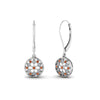 Load image into Gallery viewer, milgrain-flower-round-diamond-dangle-earring-with-orange-sapphire-in-white-gold-FD-EAR67993GSAOR-NL-WG.jpg