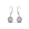 Load image into Gallery viewer, flower-diamond-lever-back-dangle-earring-with-pink-sapphire-in-white-gold-fdear8677-fancy-1-wg.jpg