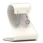 Load image into Gallery viewer, flower-diamond-lever-back-dangle-earring-with-pink-sapphire-in-white-gold-fdear8677-fancy-1-wg.jpg

