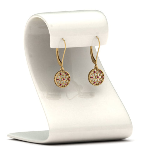 milgrain-flower-round-diamond-dangle-earring-with-pink-sapphire-in-yellow-gold-FD-EAR67993GSADRPI-NL-YG.jpg