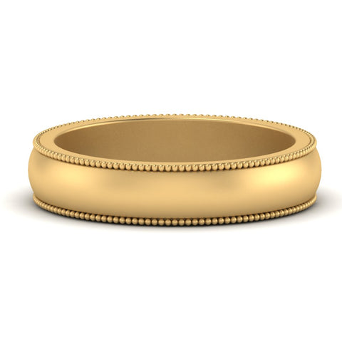Milgrain Matte Finish Mens Band