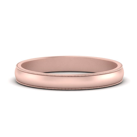 Milgrain Matte Finish Mens Band