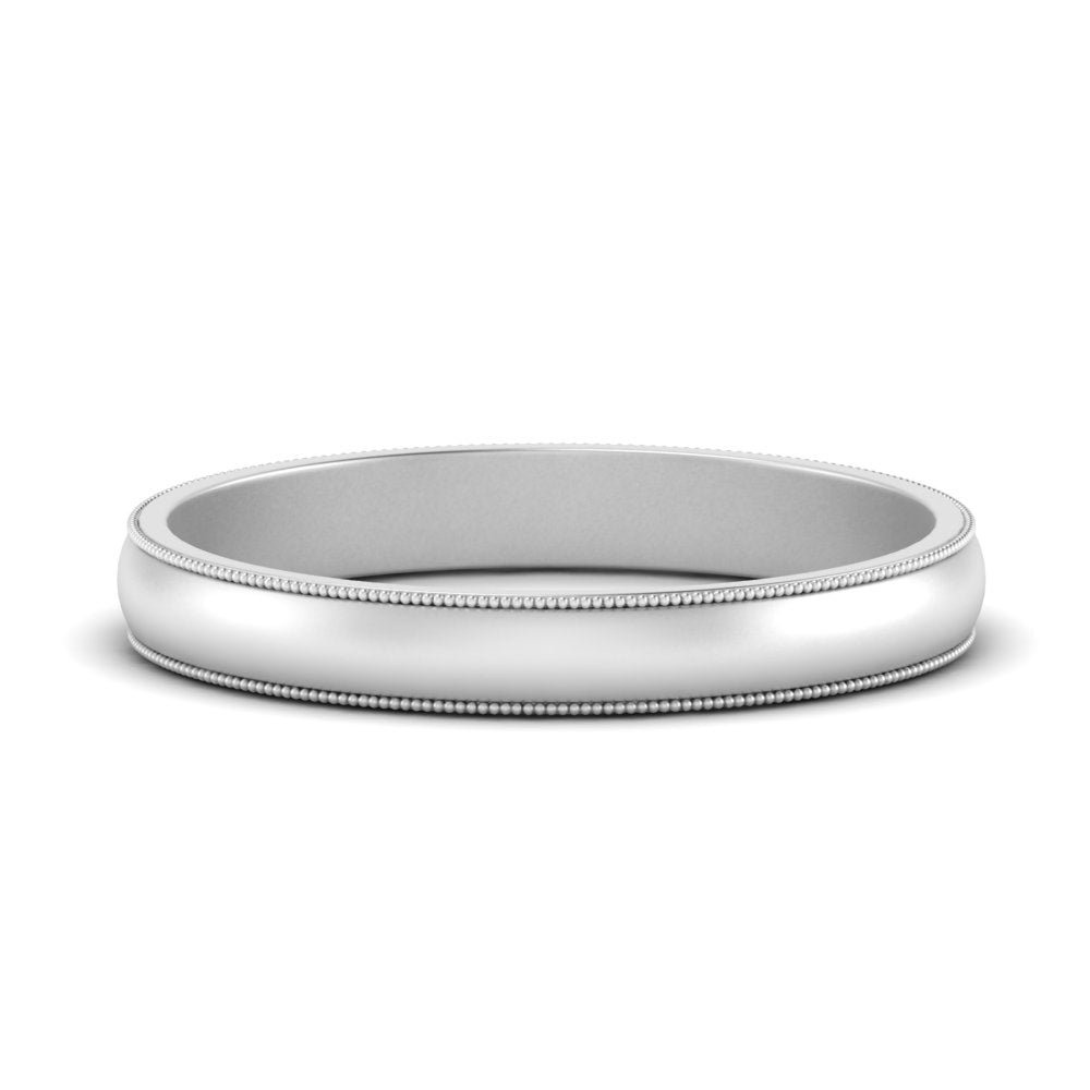 Milgrain Matte Finish Mens Band