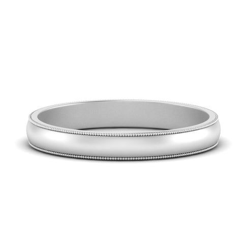 Milgrain Matte Finish Mens Band