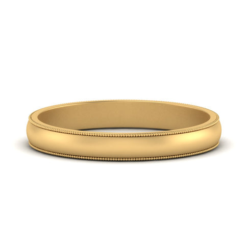 Milgrain Matte Finish Mens Band