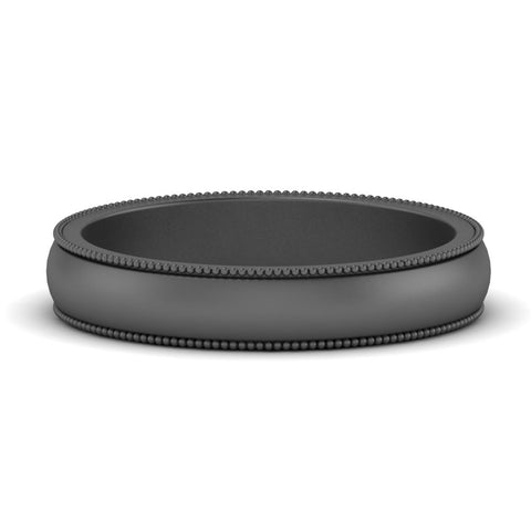 Milgrain Matte Finish Mens Band
