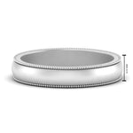 Load image into Gallery viewer, Milgrain Matte Finish Mens Band
