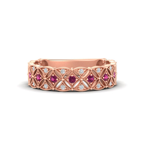 milgrain-pink-sapphire-woven-round-diamond-wedding-band-in-rose-gold-FD11273BGSADRPI-NL-RG