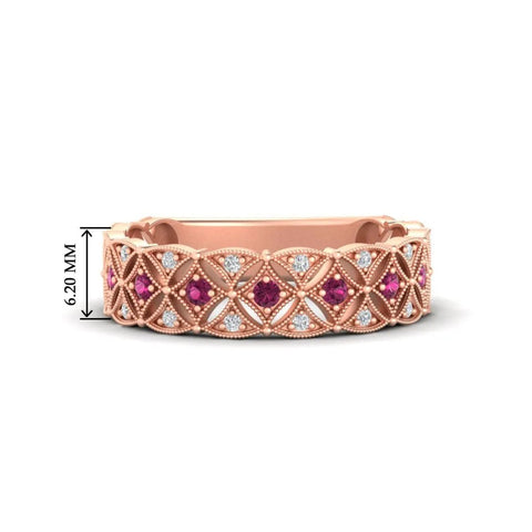 Milgrain Woven Wedding Band
