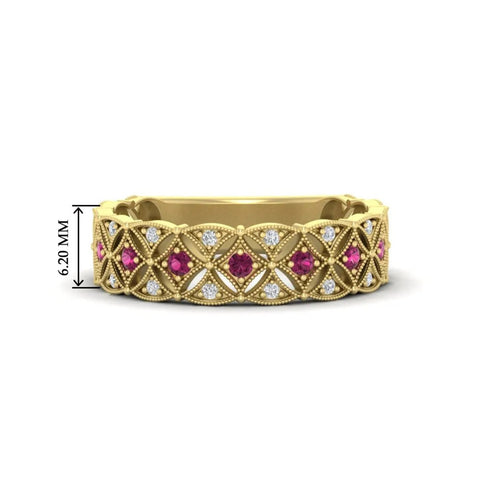 Milgrain Woven Wedding Band