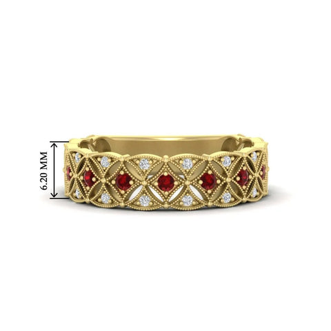 Milgrain Woven Wedding Band