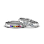 Load image into Gallery viewer, Milgrain Wedding Bands For Gay Couple
