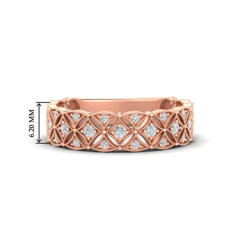 Milgrain Woven Wedding Band