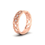 Load image into Gallery viewer, milgrain-woven-round-diamond-wedding-band-in-rose-gold-FD11273BANGLE2-NL-RG
