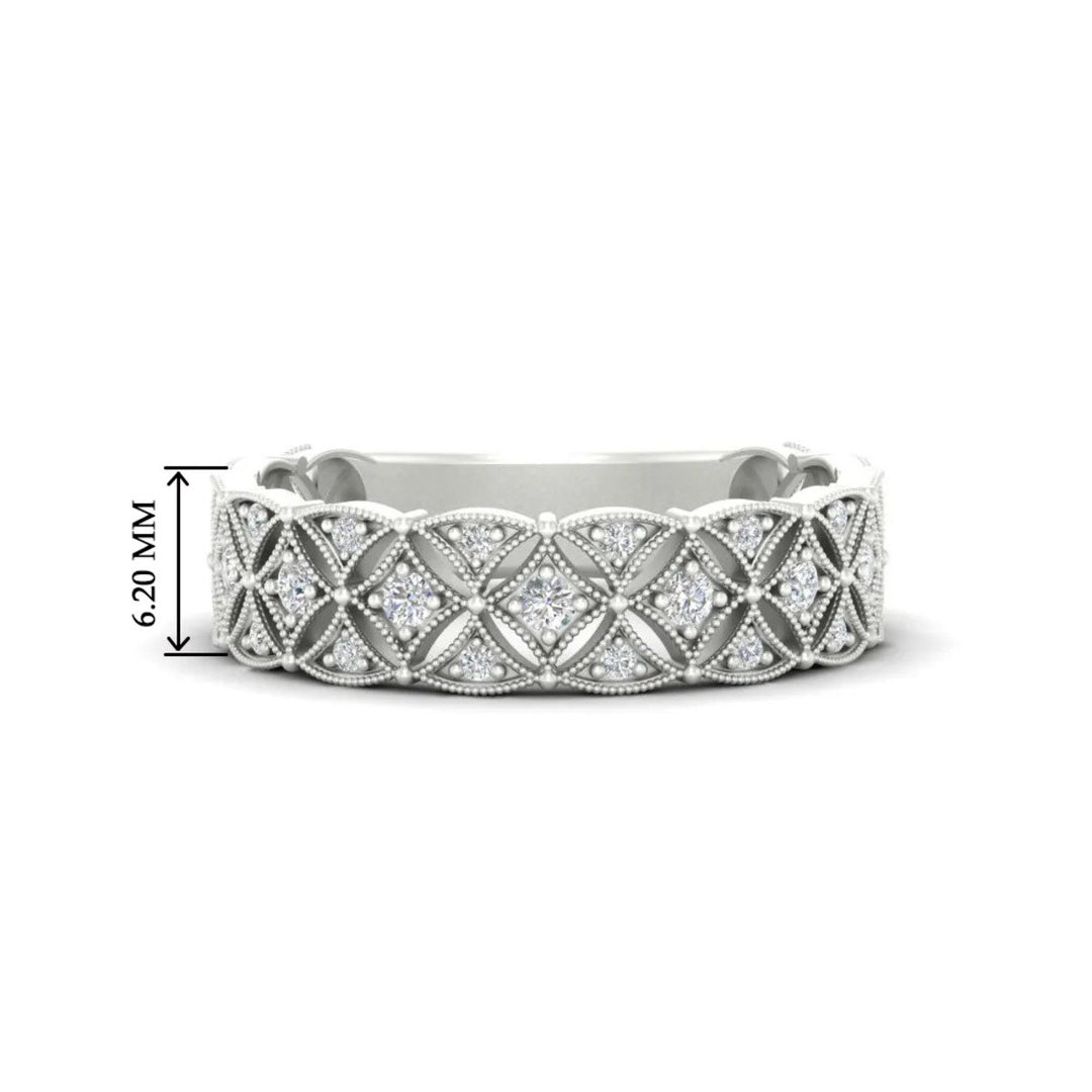 Milgrain Woven Wedding Band