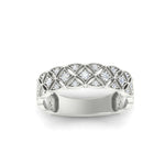 Load image into Gallery viewer, milgrain-woven-round-diamond-wedding-band-in-white-gold-FD11273BANGLE5-NL-WG
