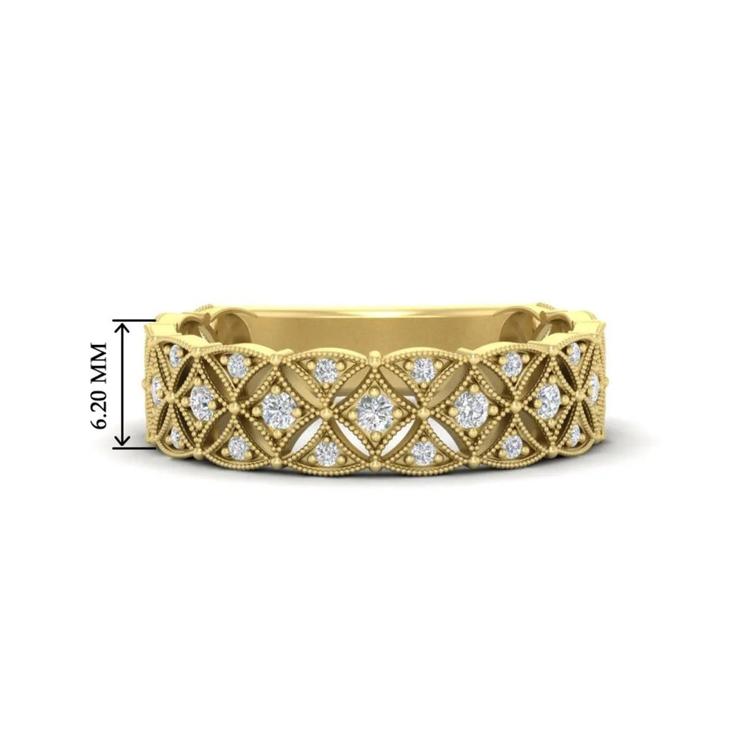 Milgrain Woven Wedding Band