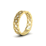 Load image into Gallery viewer, milgrain-woven-round-diamond-wedding-band-in-yellow-gold-FD11273BANGLE2-NL-YG
