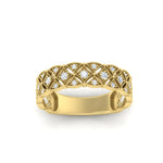 Load image into Gallery viewer, milgrain-woven-round-diamond-wedding-band-in-yellow-gold-FD11273BANGLE5-NL-YG
