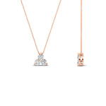 Load image into Gallery viewer, mini-3-stone-gold-necklace-in-FDPD1129-0.30CT-NL-RG