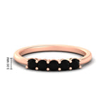 Load image into Gallery viewer, mini-5-stone-round-black-diamond-wedding-band-in-rose-gold-FDENS141ROBGBLACK-0.50CT-NL-RG-HW