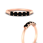 Load image into Gallery viewer, mini-5-stone-round-black-diamond-wedding-band-in-rose-gold-FDENS141ROBGBLACKANGLE3-0.50CT-NL-RG