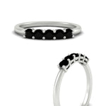 Load image into Gallery viewer, mini-5-stone-round-black-diamond-wedding-band-in-white-gold-FDENS141ROBGBLACKANGLE3-0.50CT-NL-WG