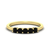 Load image into Gallery viewer, mini-5-stone-round-black-diamond-wedding-band-in-yellow-gold-FDENS141ROBGBLACK-0.50CT-NL-YG