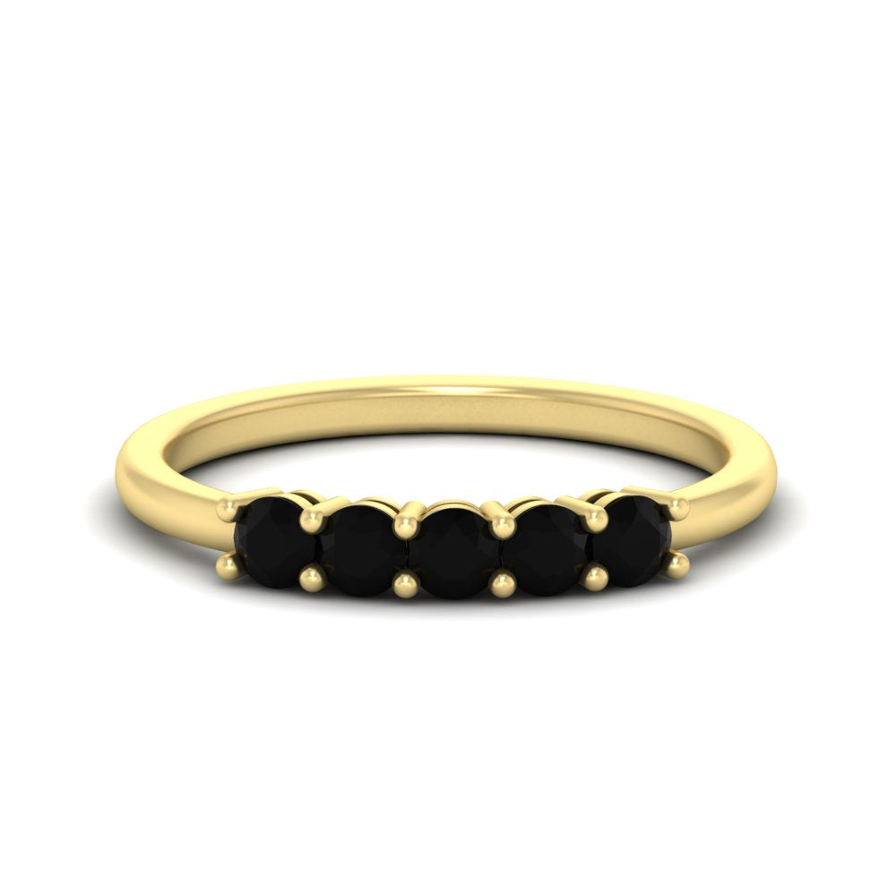 mini-5-stone-round-black-diamond-wedding-band-in-yellow-gold-FDENS141ROBGBLACK-0.50CT-NL-YG