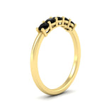 Load image into Gallery viewer, mini-5-stone-round-black-diamond-wedding-band-in-yellow-gold-FDENS141ROBGBLACKANGLE2-0.50CT-NL-YG