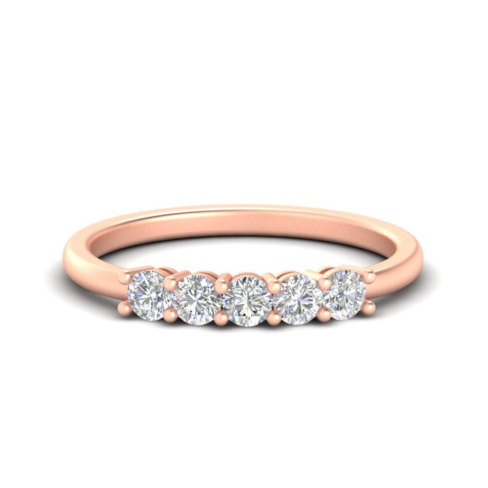 mini-5-stone-round-diamond-wedding-band-in-rose-gold-FDENS141ROB-0.50CT-NL-RG