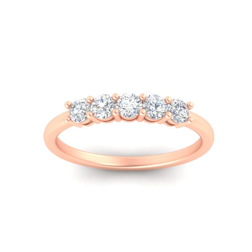 mini-5-stone-round-diamond-wedding-band-in-rose-gold-FDENS141ROBANGLE5-0.50CT-NL-RG