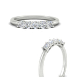 Load image into Gallery viewer, mini-5-stone-round-diamond-wedding-band-in-white-gold-FDENS141ROBANGLE3-0.50CT-NL-WG