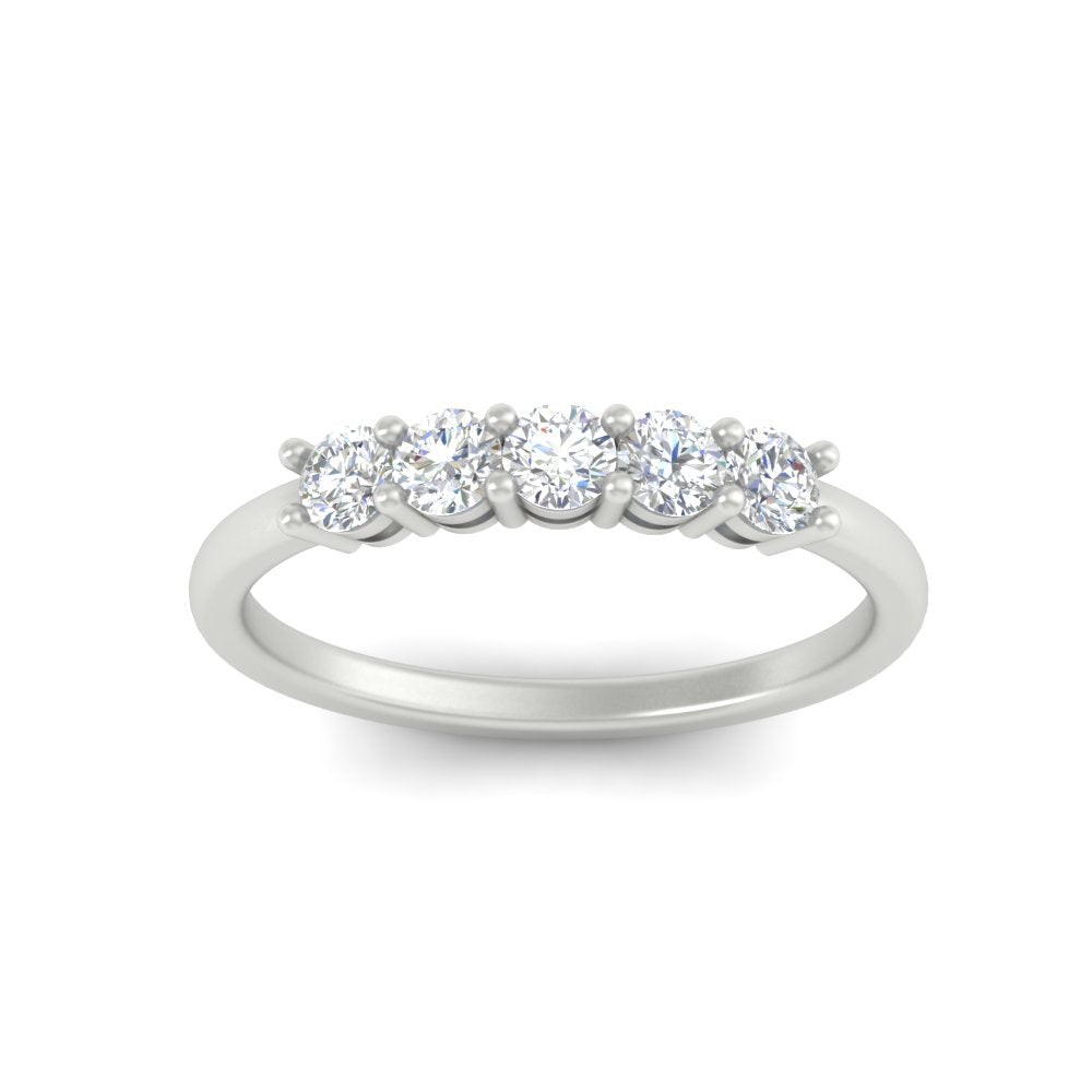 mini-5-stone-round-diamond-wedding-band-in-white-gold-FDENS141ROBANGLE5-0.50CT-NL-WG