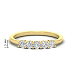Load image into Gallery viewer, mini-5-stone-round-diamond-wedding-band-in-yellow-gold-FDENS141ROB-0.50CT-NL-YG-HW