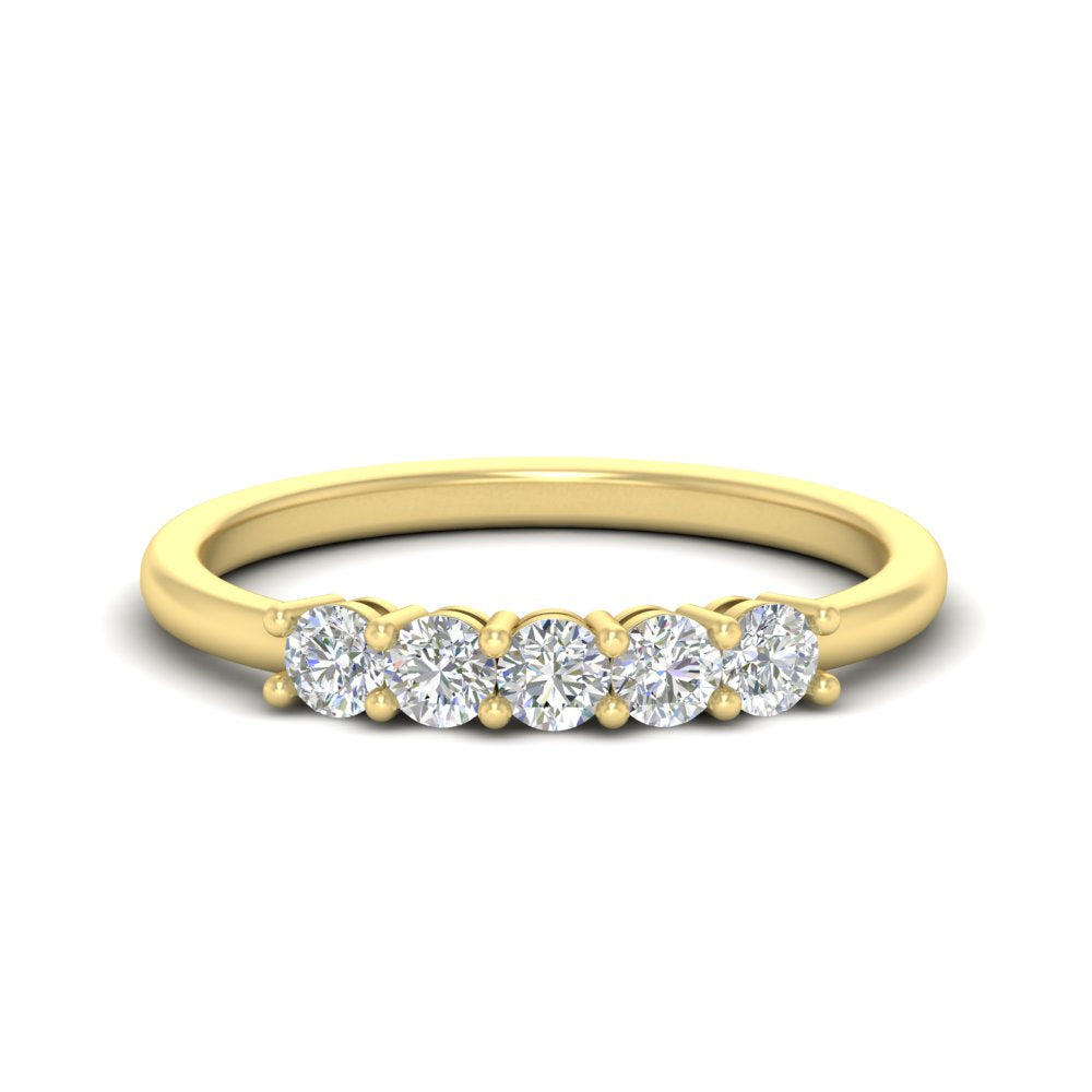 mini-5-stone-round-diamond-wedding-band-in-yellow-gold-FDENS141ROB-0.50CT-NL-YG