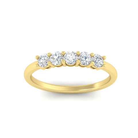 mini-5-stone-round-diamond-wedding-band-in-yellow-gold-FDENS141ROBANGLE5-0.50CT-NL-YG