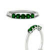 Load image into Gallery viewer, mini-5-stone-round-emerald-wedding-band-in-white-gold-FDENS141ROBGEMGRANGLE3-0.50CT-NL-WG