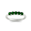 Load image into Gallery viewer, mini-5-stone-round-emerald-wedding-band-in-white-gold-FDENS141ROBGEMGRANGLE5-0.50CT-NL-WG