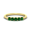 Load image into Gallery viewer, mini-5-stone-round-emerald-wedding-band-in-yellow-gold-FDENS141ROBGEMGR-0.50CT-NL-YG