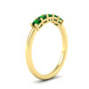 Load image into Gallery viewer, mini-5-stone-round-emerald-wedding-band-in-yellow-gold-FDENS141ROBGEMGRANGLE2-0.50CT-NL-YG