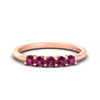 Load image into Gallery viewer, mini-5-stone-round-pink-sapphire-wedding-band-in-rose-gold-FDENS141ROBGSADRPI-0.50CT-NL-RG
