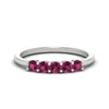Load image into Gallery viewer, mini-5-stone-round-pink-sapphire-wedding-band-in-white-gold-FDENS141ROBGSADRPI-0.50CT-NL-WG